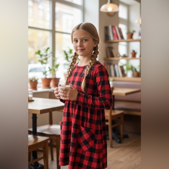 Millie Loves Lily Other - Millie Loves Lily Red Buffalo Plaid Tunic Girl's Dress – Size 8